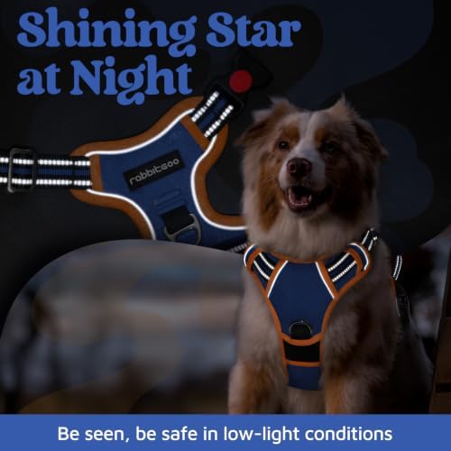 rabbitgoo Dog Harness for Large, No Pull 3 Buckles Easy On & Off