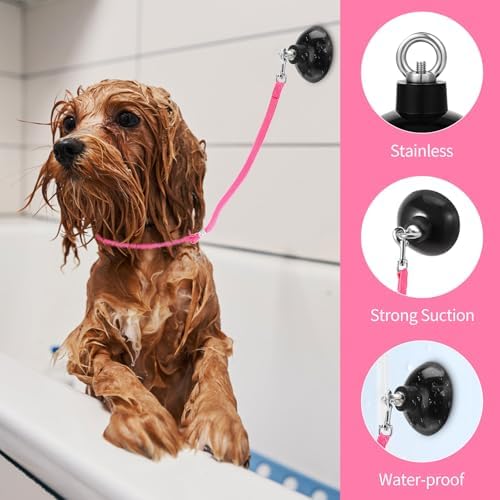 Frienda 4 Pcs Dog Bathing Tether Grooming Leash