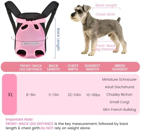 Mosago Dog Backpack Carrier, Front Chest Carrier