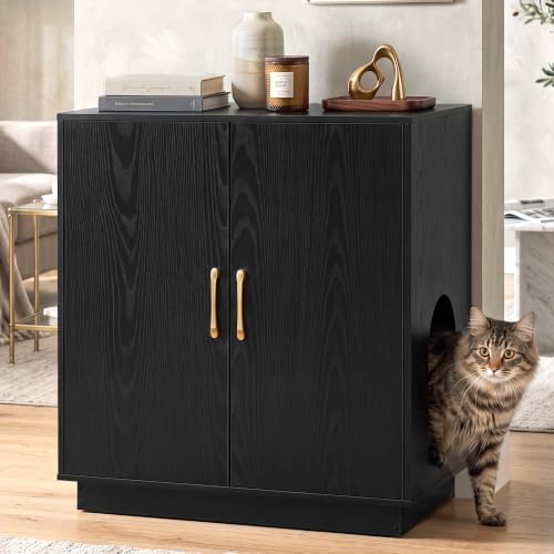 Gitelsnour 30.9'' Litter Box Enclosure Furniture- Hidden Storage