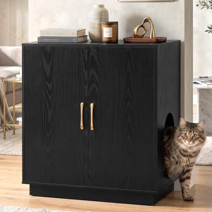 Gitelsnour 30.9'' Litter Box Enclosure Furniture- Hidden Storage