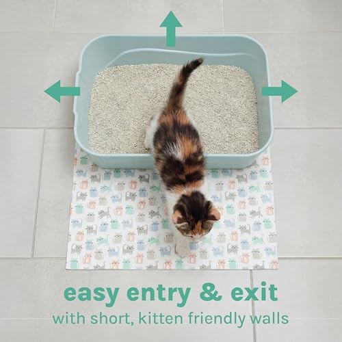Kitty City Kitten Low Sides Litter Box & Mat Starter Set