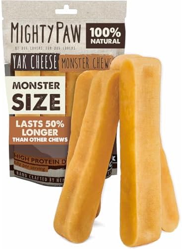Mighty Paw Yak Cheese Dog Chews, Limited Ingredients, Monster 4-Pack