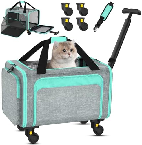 Airline Pet Carrier with Wheels