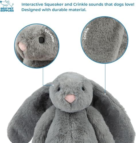 Best Pet Supplies Bunny Buddy Squeaky Plush Dog Toy