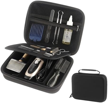 Klmnop Pet Grooming Scissors Organizer Case & Dog Grooming Bag