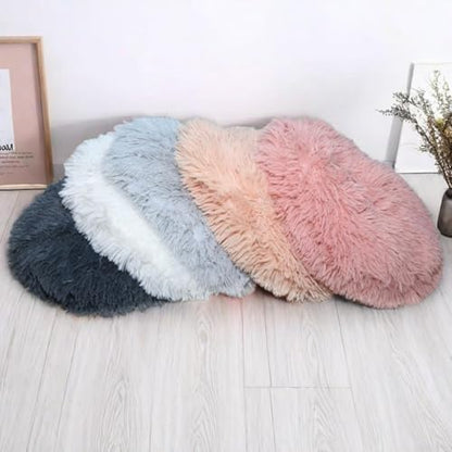 RICHRAIN Round Plush Cat Bed Insert Replacement Cat Tree Cushion