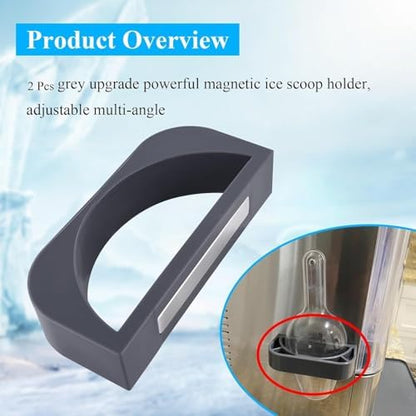 2 Pcs Upgrade Powerful Magnetic Ice Scoop Holder, Adjustable Multi-Angle