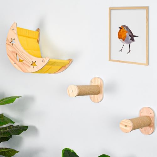 Wall Cat Bed Moon Hammock Wall Mounted Shelf