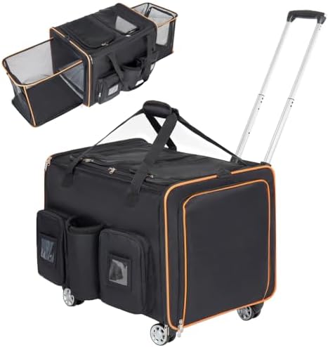 2 in 1 Large Rolling Cat Carrier