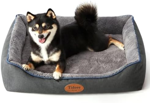 Tidore Orthopedic Dog Bed Medium Size Dog, Durable Egg Crate Foam Sofa Dog Bed