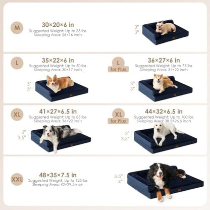 EHEYCIGA Large Dog Bed Memory Foam