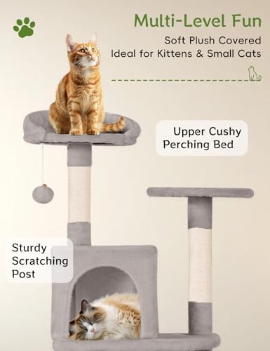 68in Cat Tower with Sisal Scratching Posts & Plush Hammock