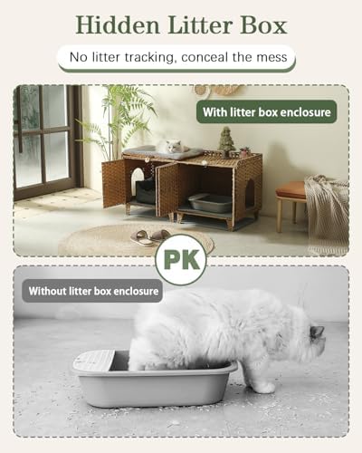 SETVSON Cat Litter Box Enclosure