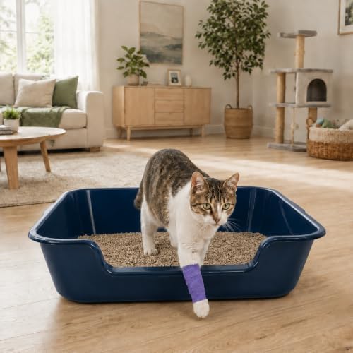 Extra Large Low Entry ABS Cat Litter Box, 1 Pack
