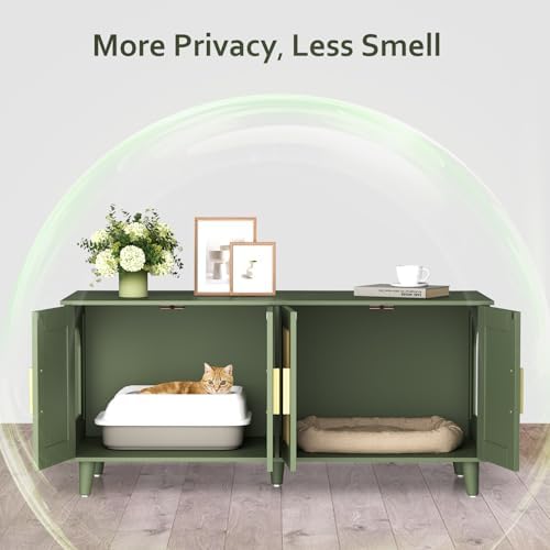 Homhedy Boho Cat Litter Box Enclosure