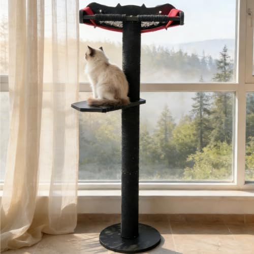 Cat Window Perch with Scratching Post Strong Supported