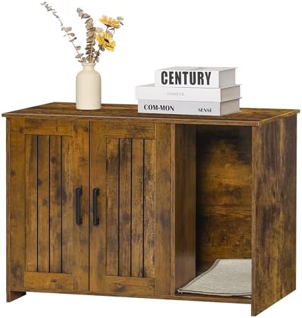 Dwanton Cat Litter Box Enclosure,