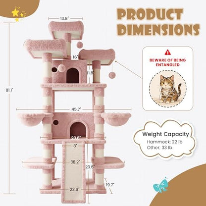 SHA CERLIN 81 Inches Extra Large Cat Tree