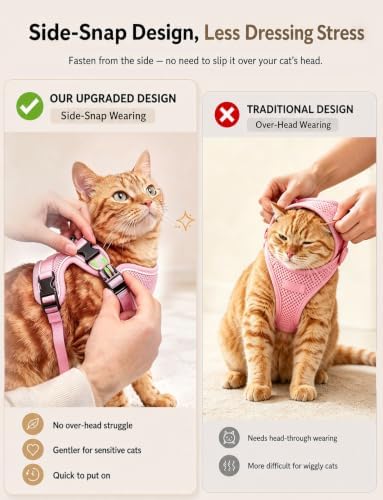 Cat Harness and Leash Set, Escape Proof Kitten Harness