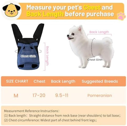 Inspack Dog Backpack Carrier/Cat Carrier, Adjustable Pet Front Carriers Travel