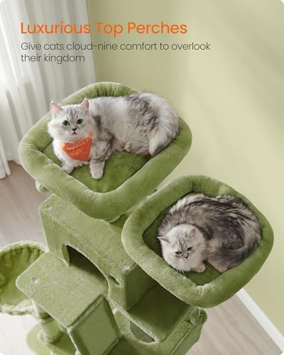 Feandrea Cat Tree, 81.1-Inch Large Cat Tower