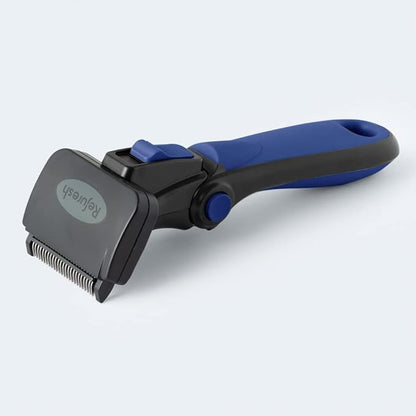 Deshedding Dog Brush for Long Hair (Small,Blue) – Gentle Deshedding tool for Dogs & Cats – Reduces shedding, without damaging topcoat. Removes Loose Fur & Dead Undercoat.