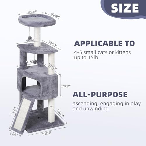 HUITREE 45in Cat Tree Tower