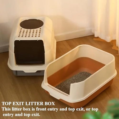 Fully Enclosed Cat Litter Box