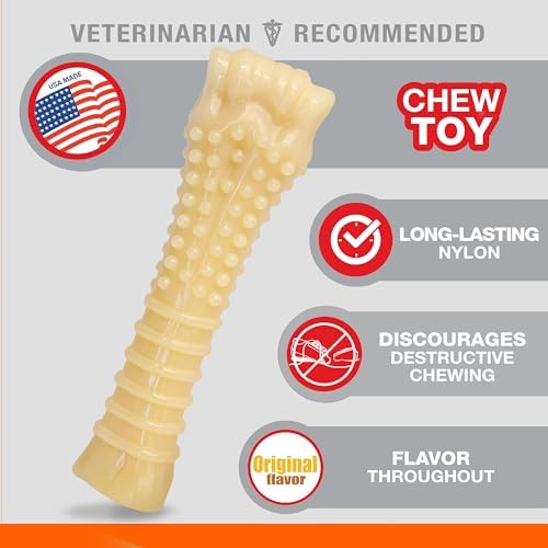 Nylabone Power Chew Textured Bone Dog Chew Toy, Original Flavor