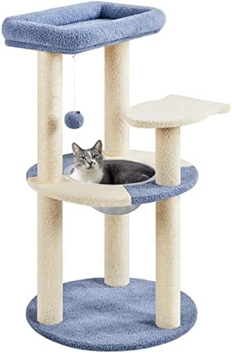 Topeakmart 35in Cat Tree Cat Tower Furniture w/Dangling Ball Platform Perch and