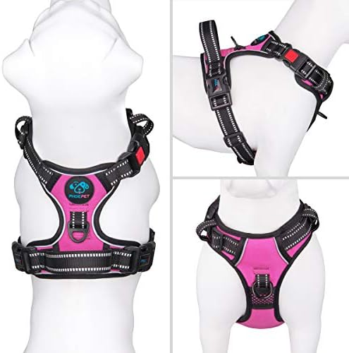 PHOEPET No Pull Dog Harnesses for Small Dogs Reflective Adjustable