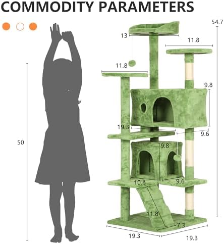 BestPet 54in Cat Tree Tower for Indoor Cats