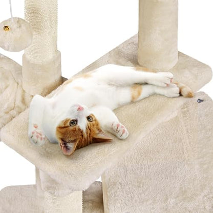 Topeakmart Multilevel Cat Tree Cat Scratching Posts Cat Houses and Condos