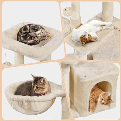Topeakmart Multilevel Cat Tree Cat Scratching Posts Cat Houses and Condos