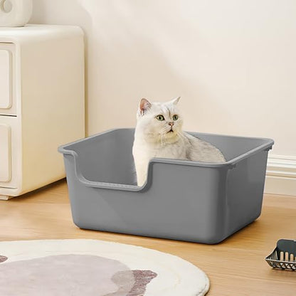 Extra Large Cat Litter Box – High-Sided Plastic Litter Box