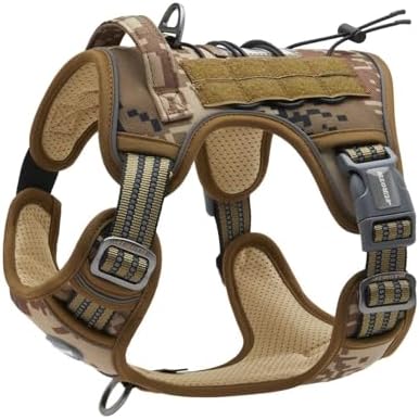AUROTH Tactical Dog Harness Medium Sized Dog No Pull Adjustable Dog Vest