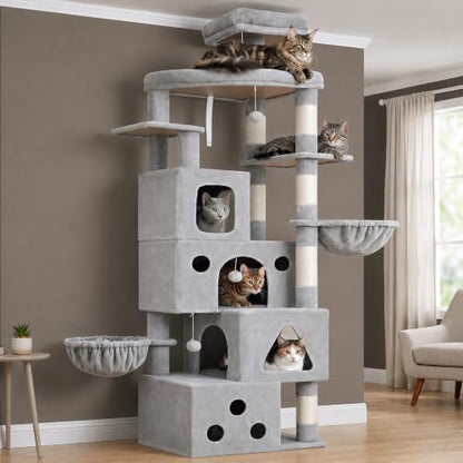 Gitelsnour 78.7'' Cat Tree Tower, 4 Cat Condos