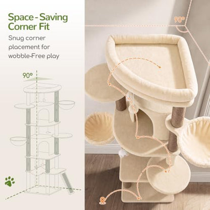 Globlazer 73in Corner Stable Cat Tree
