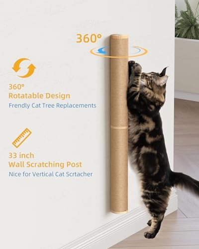 Aechonow 68" Wall Mounted Cat Scratcher