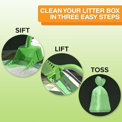 Neater Pet Brands Neater Scooper XL Cat Litter Scoop, 15 Refill Bags –