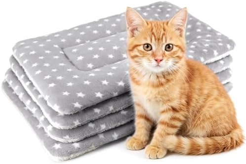 4 Pack Cat Bed Mat, Washable Sleeping Pad