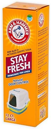 Arm and Hammer Drawstring Cat Litter Box Liners, Large Size, 12 Pack