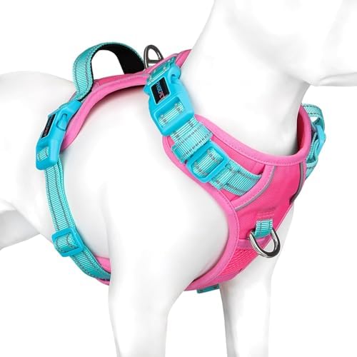PHOEPET No Pull Dog Harness, Unique Colors Reflective Adjustable Dog Vest