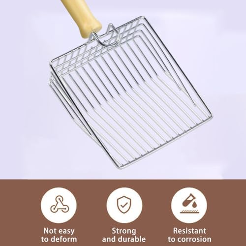 Cat Litter Scoop, Stainless Steel Metal Mesh Scoop