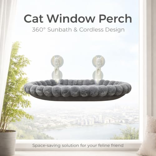 Cat Window Perch for Indoor Cloud Perch，Gray