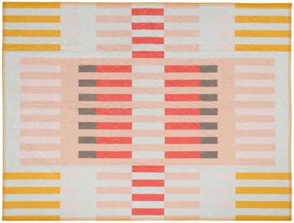 Lovewag Cat Litter Mat, Litter Box Mat, Guava Stripes, 2 Pack