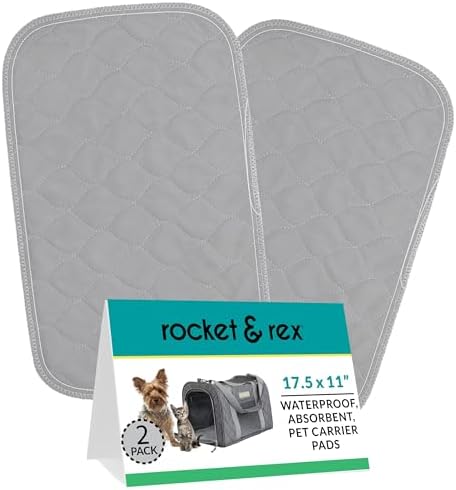 rocket & rex Washable Cat & Dog Carrier Pad, Reusable Liner Insert