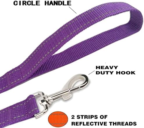 Reflective Dog Leash 7Ft /8 Feet Long, 1 Inch Wide,