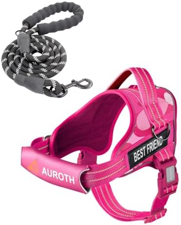AUROTH Dog Harness for Large Dogs No Pull Tactical Harness and Leash Set